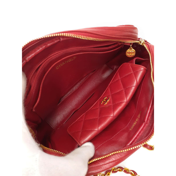 Chanel Matelasse Chain Shoulder Bag Red - Picture 3 of 9